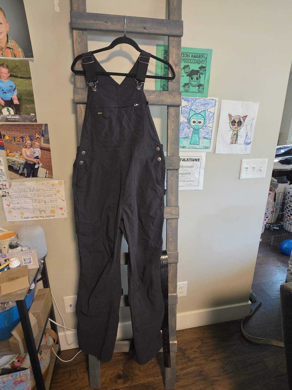 Duluth Trading Co Women's Heirloom Gardening Overalls in Black